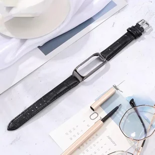 Pasek Eko Skóra Eco Leather Braders do Oppo Band czarny - Smartband - miniaturka - grafika 7