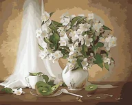 Malowanie po numerach - Dekoracja z jaśminu - Malowanie po numerach 50x40 cm - miniaturka - grafika 1