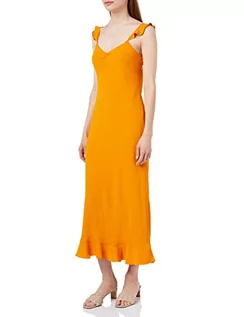 Sukienki - Naf Naf KIOLETTE R1 sukienka koktajlowa, kremowa żółta, normalna kobieta, Żółty Creole, 40 - grafika 1