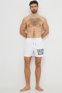 Stroje kąpielowe - Calvin Klein szorty kąpielowe kolor biały - grafika 1