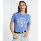 Koszulki i topy damskie - Tommy Hilfiger T-shirt REG CREST C-NK TEE SS | Regular Fit - miniaturka - grafika 1
