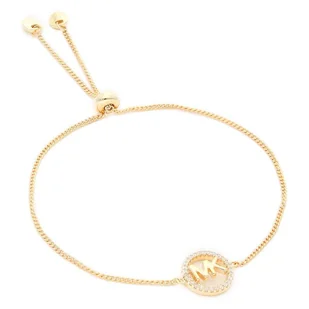 Bransoletka Michael Kors Logo Circle Slider MKC1246AN710 Złoty - Bransoletki - miniaturka - grafika 1