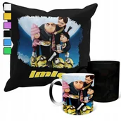 Gadżety dla niej i dla niego - ZESTAW KUBEK MAGICZNY + POSZEWKA Z PODUSZKĄ-PREZENT MINIONKI + IMIĘ - miniaturka - grafika 1