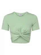 Koszulki i topy damskie - Noisy May - T-shirt damski  Twiggi, zielony - miniaturka - grafika 1