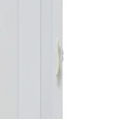 Drzwi wewnętrzne - Drzwi harmonijkowe 001P-49-100 biały dąb mat 100 cm - miniaturka - grafika 1