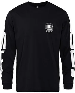 t-shirt HORSEFEATHERS TALL TYPO LS T-SHIRT Black - Koszulki męskie - miniaturka - grafika 1