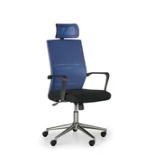 Fotele i krzesła biurowe - Krzesło biurowe INDY, niebieskie - miniaturka - grafika 1
