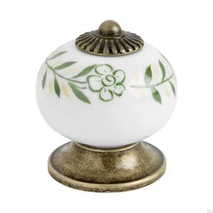 Gałka meblowa 8131 Porcelanowa postarzane złoto - Klamki - miniaturka - grafika 1