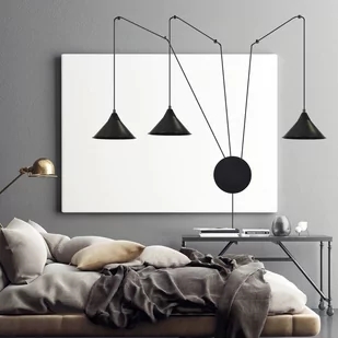 Emibig Abramo lampa wisząca 3-punktowa czarna 160/3 160/3 - Lampy sufitowe - miniaturka - grafika 4