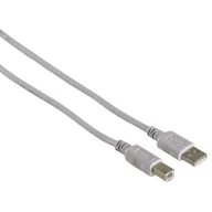 Kable USB - Hama wtyk wtyczka kabel połączeniowy USB A B, 1,5 m, szary - miniaturka - grafika 1
