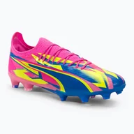 Piłka nożna - Buty piłkarskie męskie PUMA Ultra Ultimate Energy FG/AG luminous pink/ultra blue/yellow alert - miniaturka - grafika 1