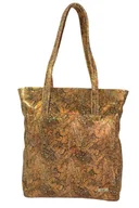 Torebki damskie - Złota torebka shopperka - miniaturka - grafika 1