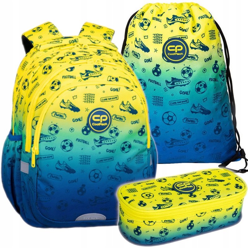 CoolPack plecak szkolny 1 2 3 4 klasa tornister Football dla chłopca Zestaw