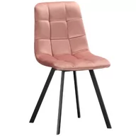 Krzesła - Krzesło różowe ART820C welur - miniaturka - grafika 1