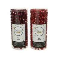 Bombki - Girlanda na choinkę koraliki 9 m czerwone - miniaturka - grafika 1