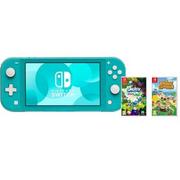 Konsole Nintendo - Nintendo Switch Lite Turkusowy + Smerfy: Misja Złoliść + Animal Crossing + NS Online 90 Dni - miniaturka - grafika 1