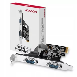 Axagon Kontroler  PCIe 2.0 x1 2x Port szeregowy DB9 PCEA-S2N PCEA-S2N - Kontrolery - miniaturka - grafika 1