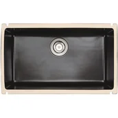 Zlewozmywaki - Zlewozmywak SONRA Lagos 700 U Czarny - miniaturka - grafika 1