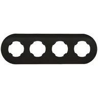 Klawisze i ramki - DPM Ramka poczwórna SOUL SEU5004B czarny - miniaturka - grafika 1