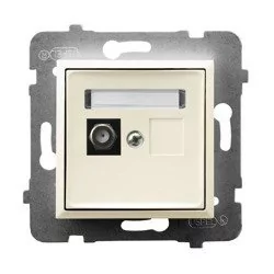 Ospel Gniazdo antenowe typu F pojedyncze Ecru Aria - GPA-1UF/m/27 - Gniazdka elektryczne - miniaturka - grafika 1