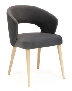 Czarne krzesło kubełkowe - Zoni 3X - Krzesła - miniaturka - grafika 1