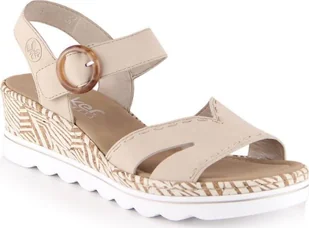 Rieker Rieker Sandals 67173-60 Beżowe 38 - Sandały damskie - miniaturka - grafika 1