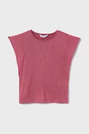 Koszulki dla dziewczynek - Mayoral t-shirt dziecięcy kolor różowy - miniaturka - grafika 1