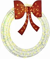 Ozdoby bożonarodzeniowe - vidaXL Wianek z 150 diodami LED Ciepła biel 120 cm PET - miniaturka - grafika 1