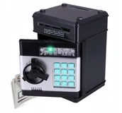 Skarbonki - SEJF SKARBONKA BANKOMAT WPŁATOMAT ELEKTRONICZNY NA MONETY BANKNOTY NA PIN - miniaturka - grafika 1