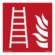 Systemy ekspozycyjne i znaki informacyjne - BF003 DRABINA POŻAROWA, KS - FOLIA PODŁOGOWA FOTOLUMINESCENCYJNA; (250X250MM) - miniaturka - grafika 1