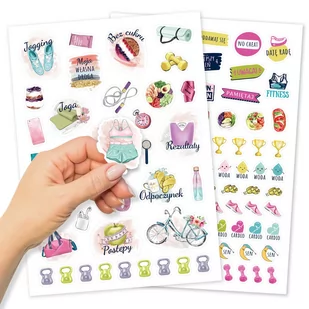 Naklejki do Fit Planera, Planer Fitness, Bujo, Kalendarza - Scrapbooking - miniaturka - grafika 1