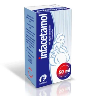 Infacetamol 100 mg/ml roztwór doustny, 50 ml - Przeziębienie i grypa - miniaturka - grafika 1