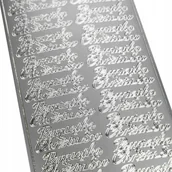 Scrapbooking - STICKERSY NAKLEJKI ozdobne srebrne PAMIĄTKA CHRZTU - miniaturka - grafika 1