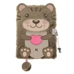 Pamiętnik A5 Włochacz z kłódką 3D My Little Friend, Otter 96 k. - ST-Majewski - Notesy i bloczki - miniaturka - grafika 1