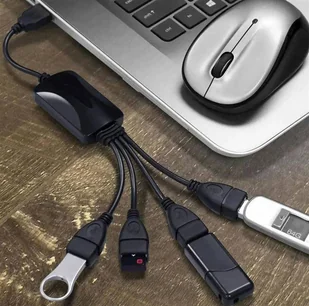 4-Portowy Rozdzielacz Usb Aktywny Hub 2.0 Czarny Ak22 - Huby USB - miniaturka - grafika 1