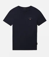 Koszulki męskie - t-shirt uomo napapijri selbas np0a4gbq 176 blu marine - miniaturka - grafika 1