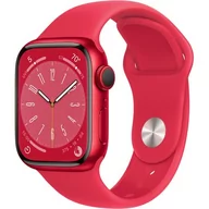 Smartwatch - Apple Watch 8 Cellular 41mm Czerwony z opaską sportową w kolorze czerwonym - miniaturka - grafika 1