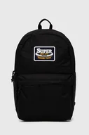Plecaki - Superdry plecak damski kolor czarny duży z aplikacją W9110383A-02A - miniaturka - grafika 1