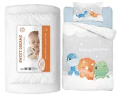 Pościel dla dzieci - Komplet do łóżeczka kołdra pościel podusia 100x135 Dinozaury - miniaturka - grafika 1