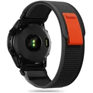 Akcesoria do smartwatchy - Pasek TECH-PROTECT Nylon do Garmin Fenix 5/6/6 Pro/7 Czarno-pomarańczowy - miniaturka - grafika 1