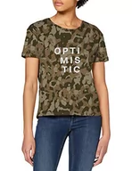 Koszulki i topy damskie - Camel Active Womenswear T-shirt damski, beżowy-oliwkowy (Aop 80), L - miniaturka - grafika 1