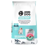 Mokra karma dla psów - John Dog Good form karma sucha dla szczeniąt wieprzowina z wołowiną 3 kg - miniaturka - grafika 1