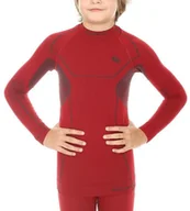 Bluzy dla chłopców - Brubeck LS11460 Bluza chłopięca Thermo ciemno-czerwony 92 - 98 cm - miniaturka - grafika 1