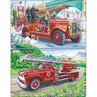 Puzzle - Puzzle 16 el. Wóz strażacki w drodze Larsen - miniaturka - grafika 1