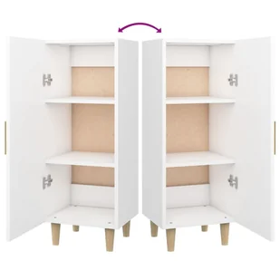 Lumarko Szafka, biała, 34,5x34x90 cm, materiał drewnopochodny - Szafki do salonu - miniaturka - grafika 10