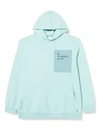Bluzy męskie - s.Oliver Bernd Freier GmbH & Co. KG Męska bluza z kapturem, niebiesko-zielona, 3XL, Niebieski zielony - miniaturka - grafika 1