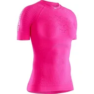 Koszulki i topy damskie - X-Bionic Damska koszulka z krótkim rękawem Effektor 4.0 Run Neon Flamingo/Namib Red XL - miniaturka - grafika 1