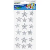 Zabawki kreatywne - Craft with Fun Naklejki Boże Narodzenie wypukłe Gwiazdki - miniaturka - grafika 1