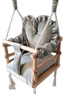 Leżaczki i huśtawki - Szara huśtawka dla dzieci serce D5-H04 - miniaturka - grafika 1
