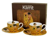 Filiżanki - Zestaw 2 filiżanek espresso Klimt The Kiss 90 ml - miniaturka - grafika 1